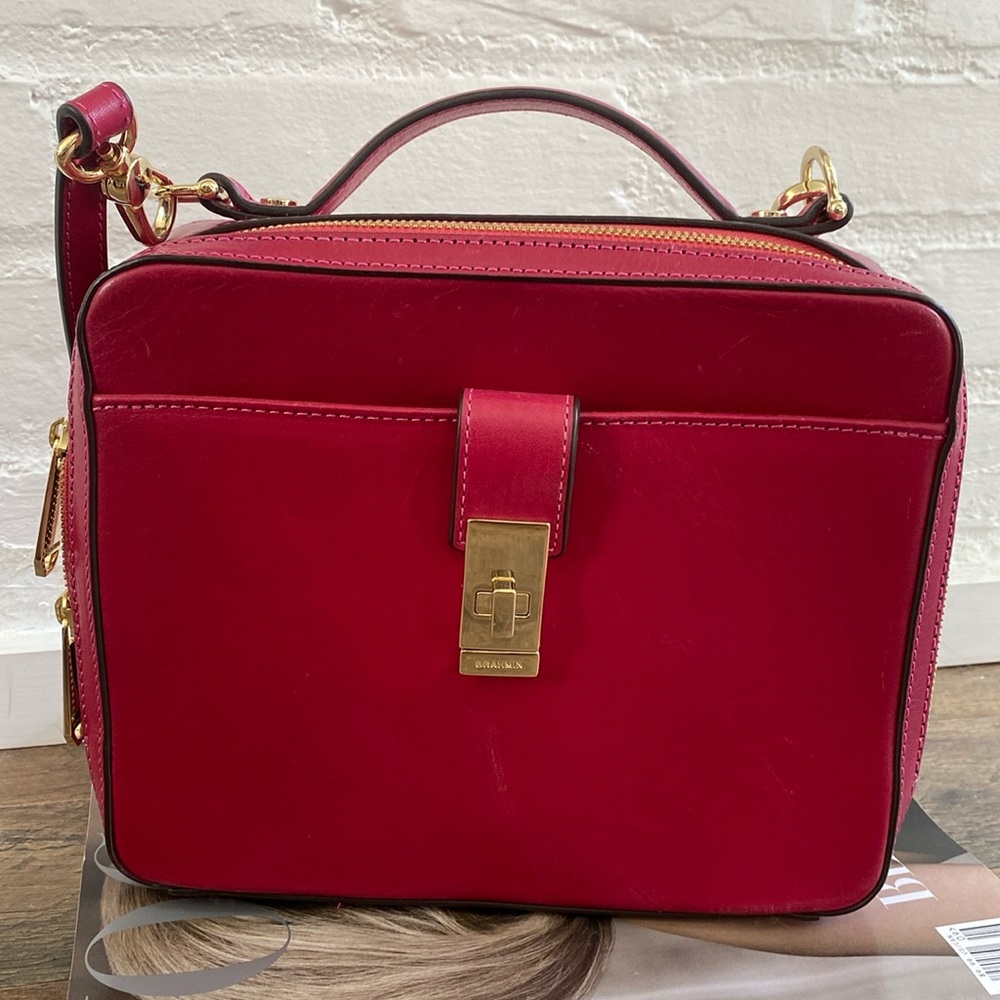 Authentic Brahmin Evie Fuschia shoulder handbag